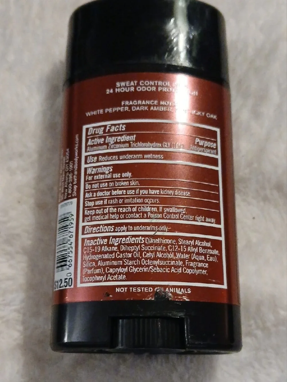 Bath & Body Works Bourbon Men's Antiperspirant Deodorant - Copper Brown & Black